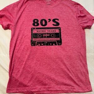 NWOT Pink 80's Retro Graphic T-Shirt